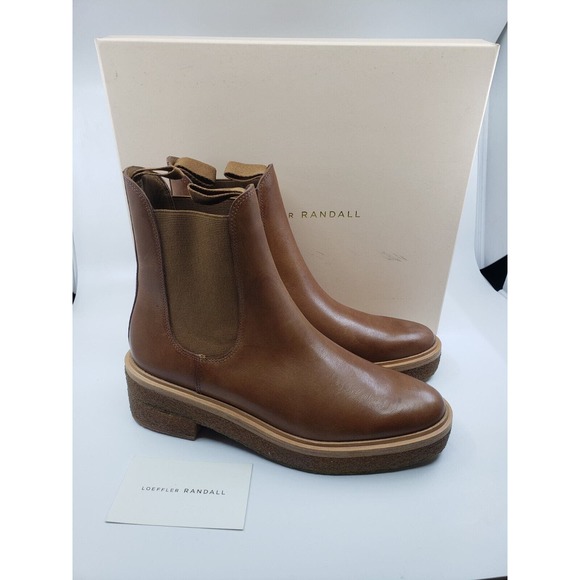LOEFFLER RANDALL WOMENS Raquel Safari Pull-On CHELSEA Boot $395 US SZ 10 LEATHER - Picture 1 of 8